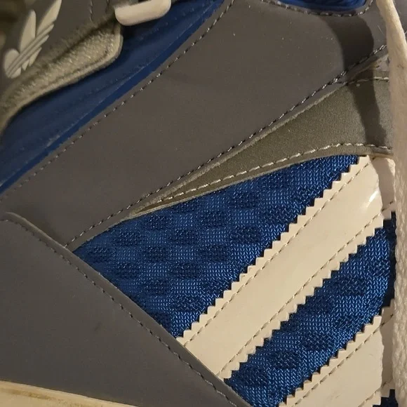 💦💦Men's ADIDAS bad ass sneakers size 13 Gray Blue White- get em! - Picture 7 of 7